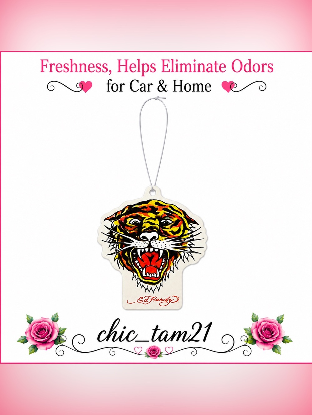 Ed Hardy Tiger Scented Air Freshener - White